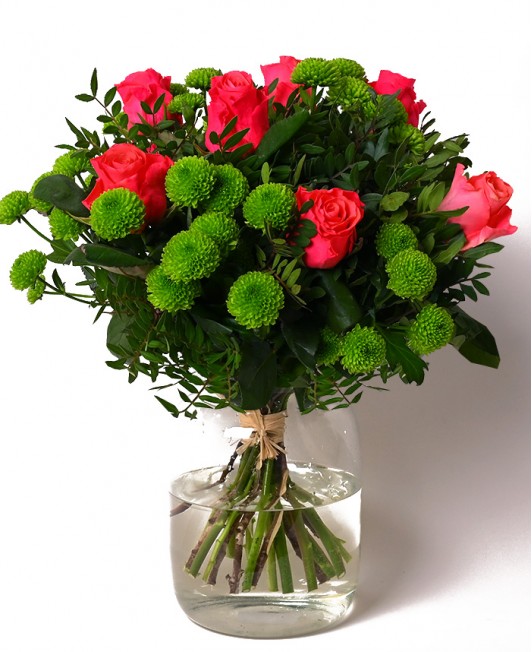 Rožių ir Chrizantemų puokštė